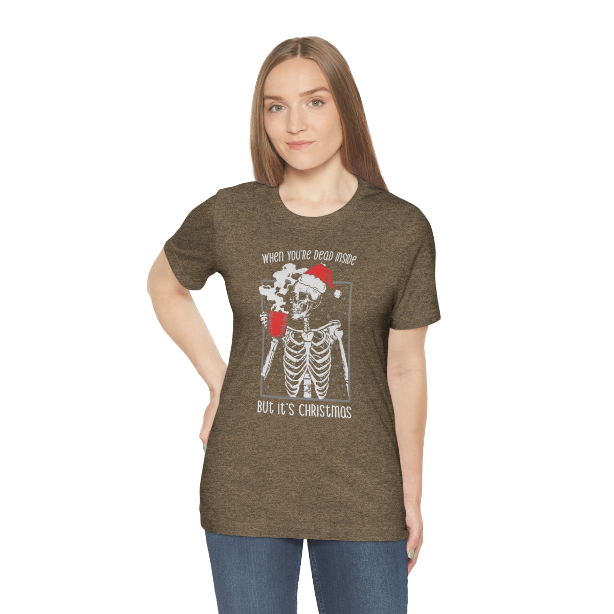 When You're Dead Inside Skeleton Christmas Tshirt