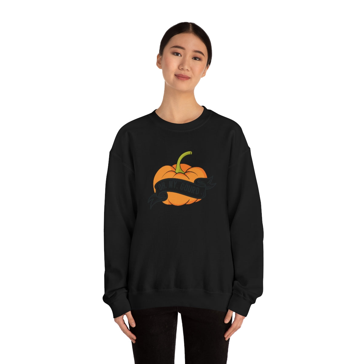 Oh My Gourd! Thanksgiving Pumpkin Sweatshirt Design on Unisex Heavy Blend™ Crewneck Sweatshirt