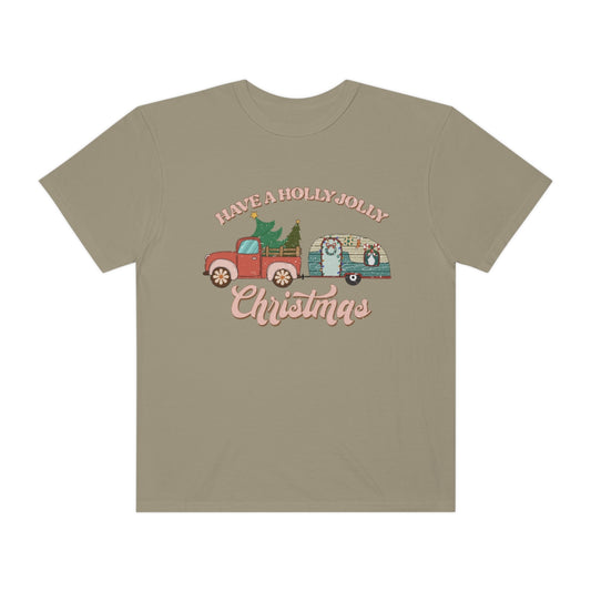 Have a Holly Jolly Christmas Camper Retro Tshirt