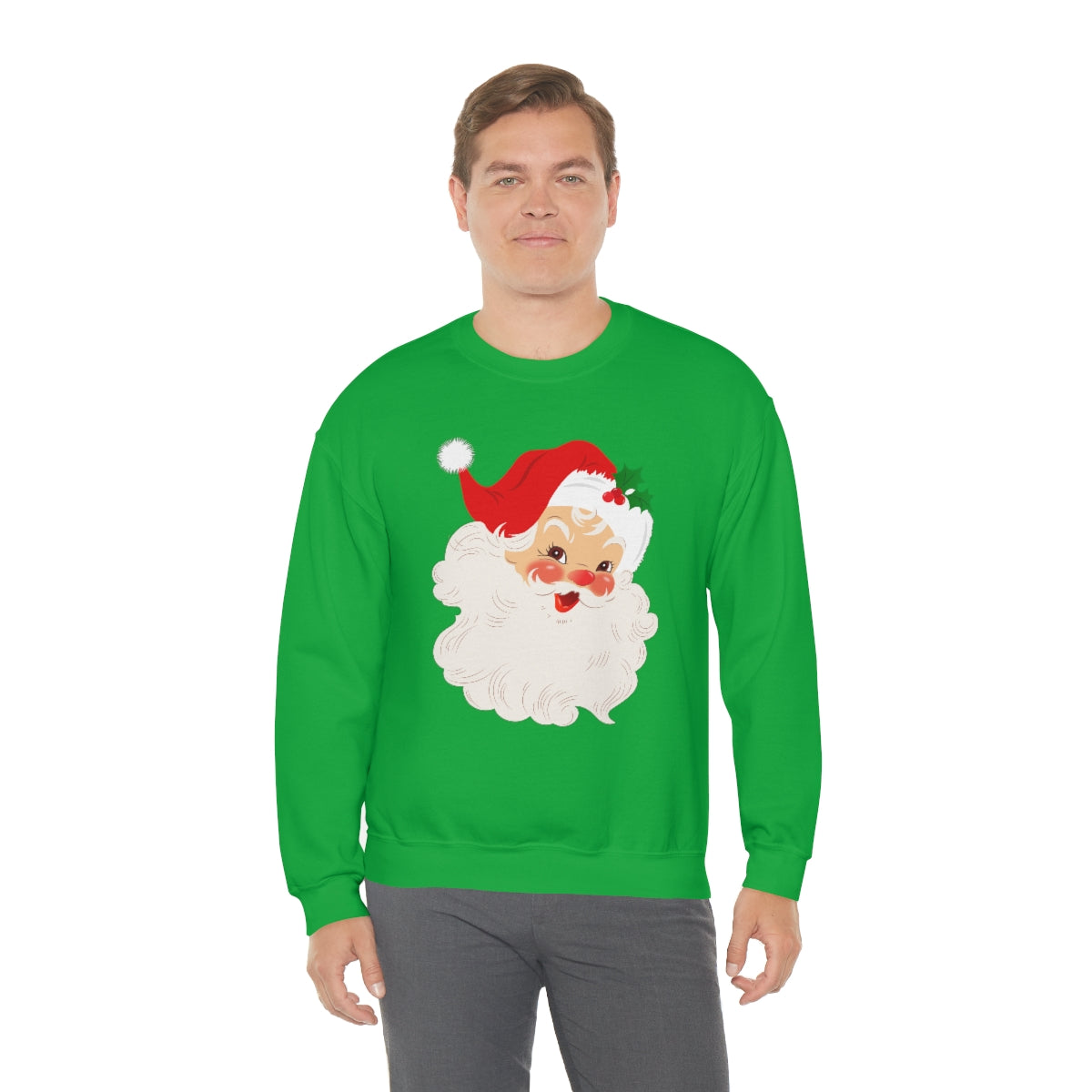 Cute Retro Vintage Classic Santa Kris Kringle Christmas Sweatshirt