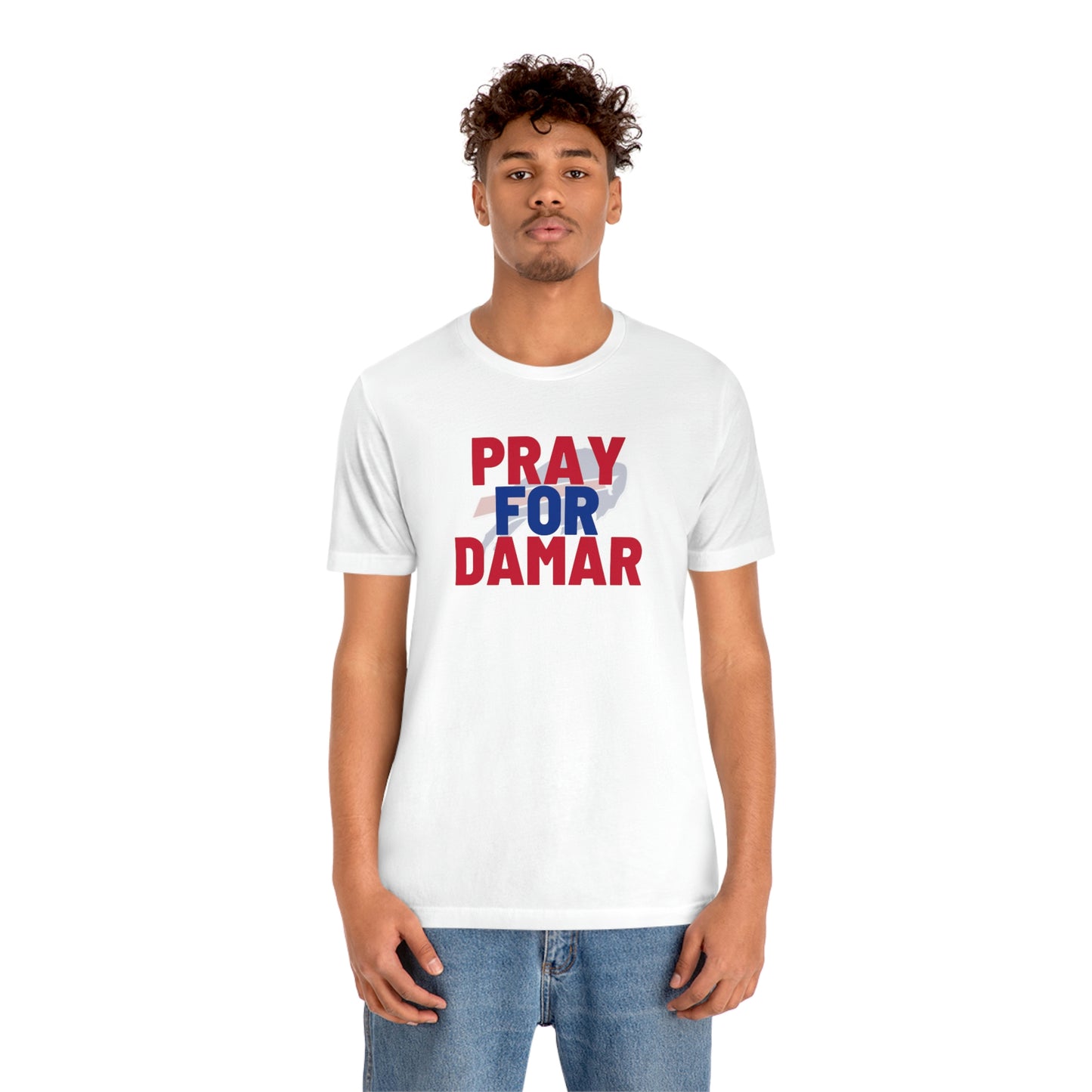 Pray for Damar Buffalo Bills Logo #3 Damar Hamlin Supporter Unisex Jersey Short Sleeve Tee