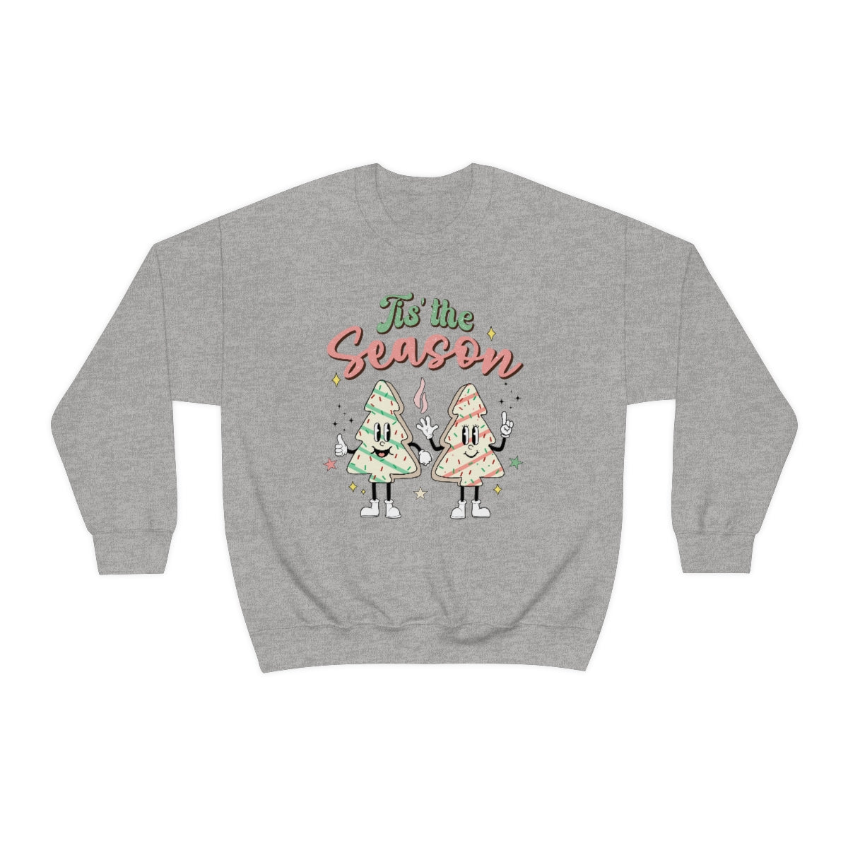 Tis the Season Cute Retro Vintage Tree & Treat Christmas Sweatshirt