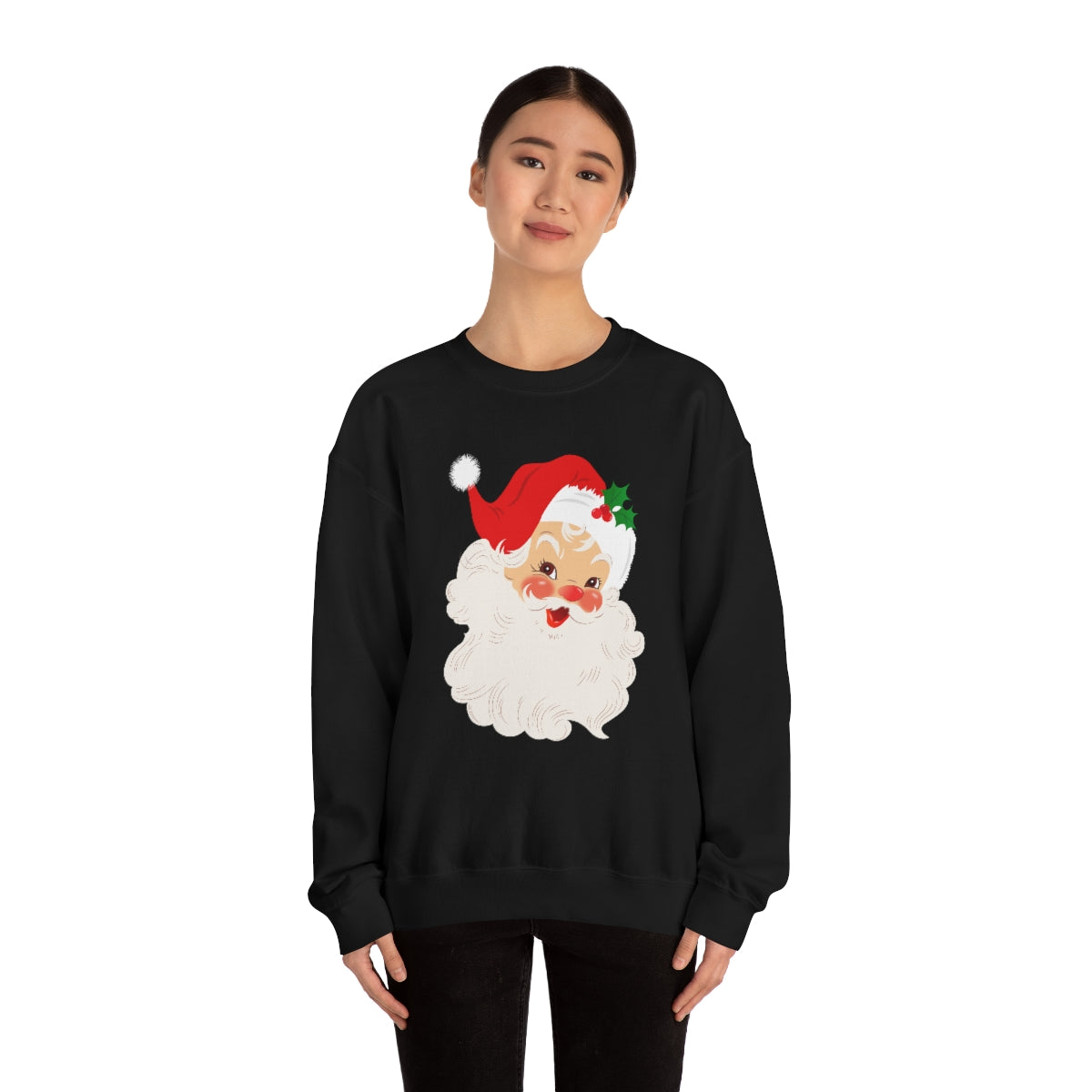 Cute Retro Vintage Classic Santa Kris Kringle Christmas Sweatshirt