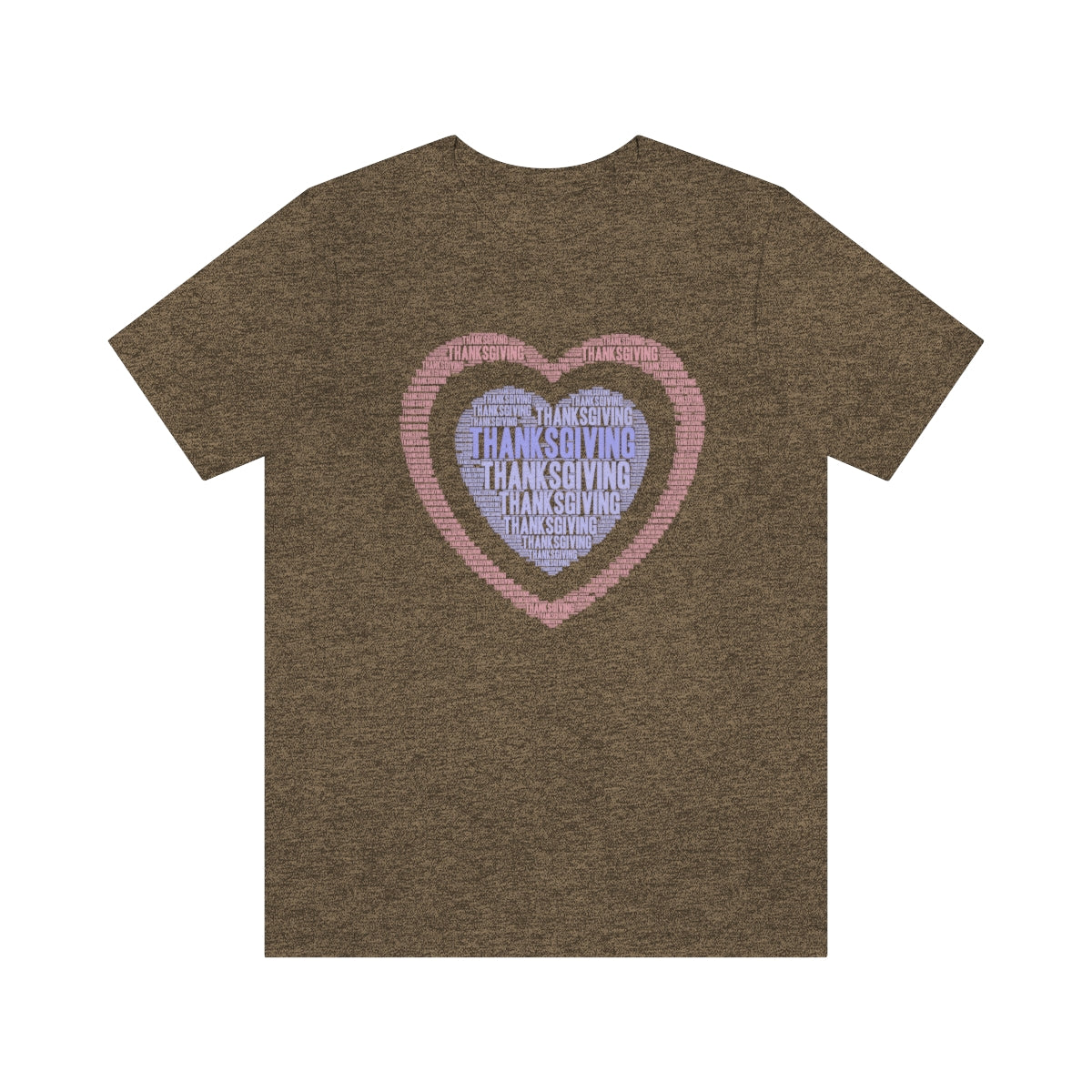 Cute Heart Thanksgiving Tshirt Design | Thanksgiving TShirt | Thanksgiving T-Shirt | Thanksgiving Teeshirt Design on Unisex Jersey Short Sleeve Tee