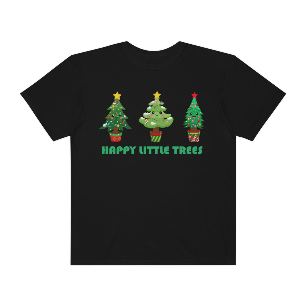 Happy Little Trees Cute Christmas Tshirt