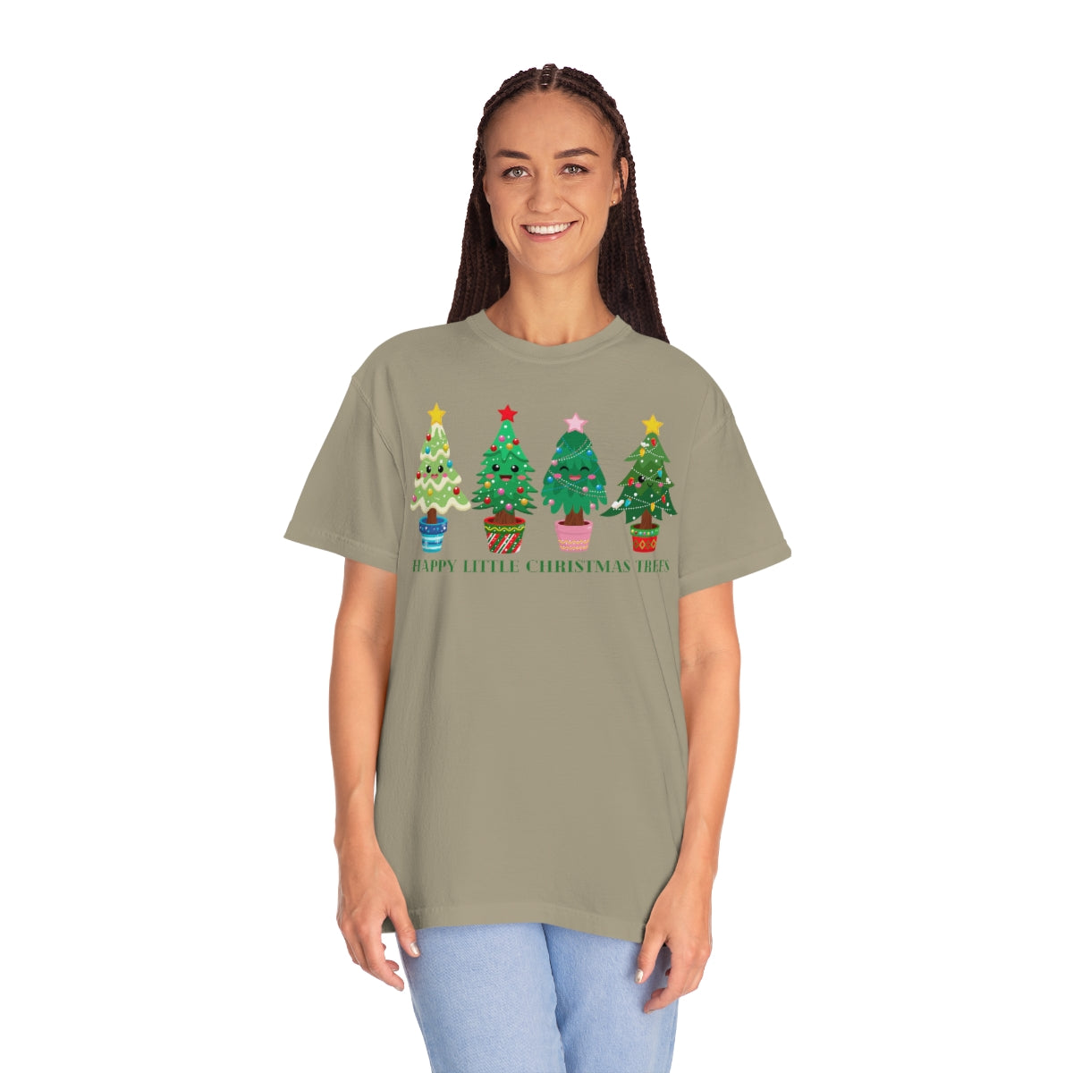 Happy Little Christmas Trees Holiday Xmas TShirt