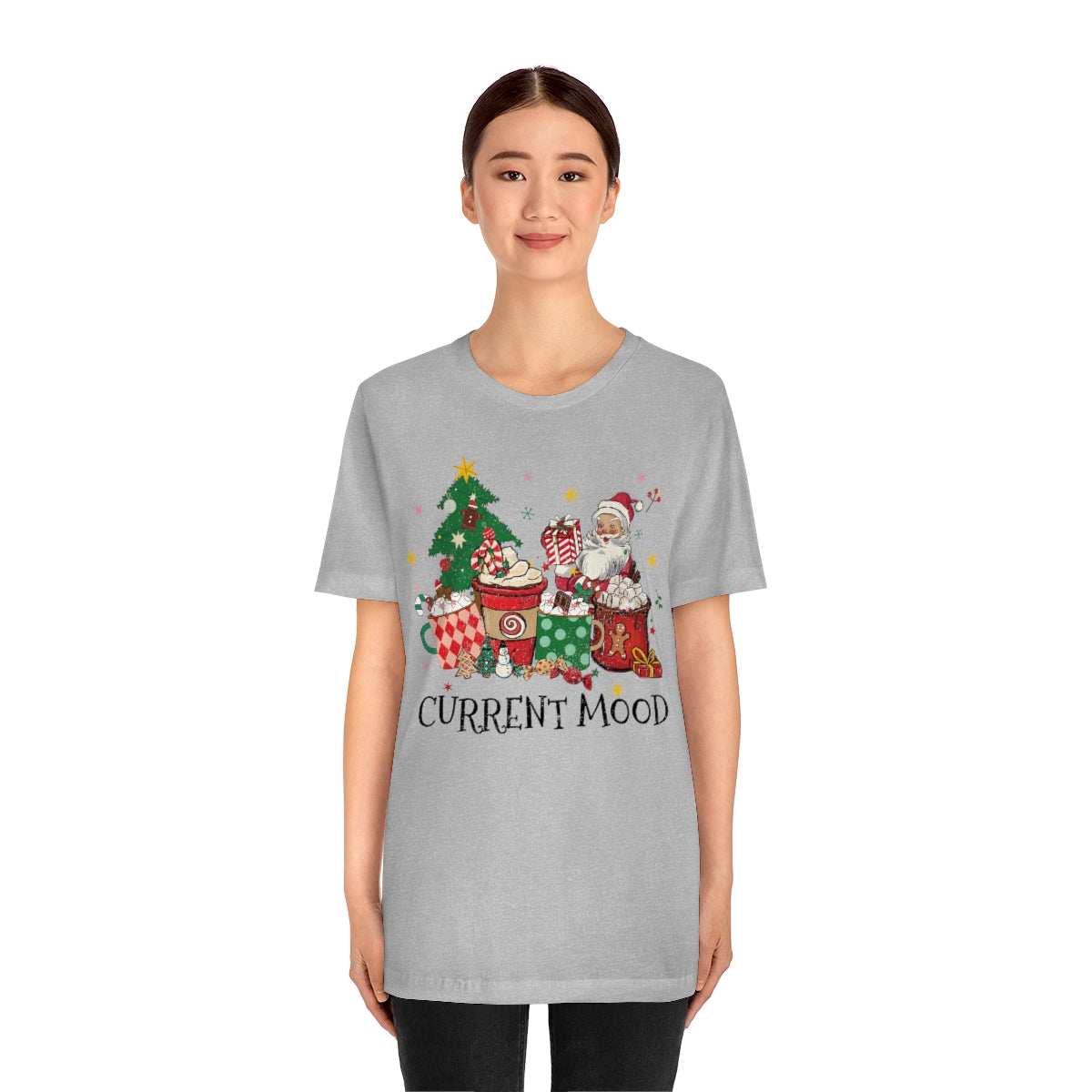 Current Mood Retro Christmas Santa Tshirt