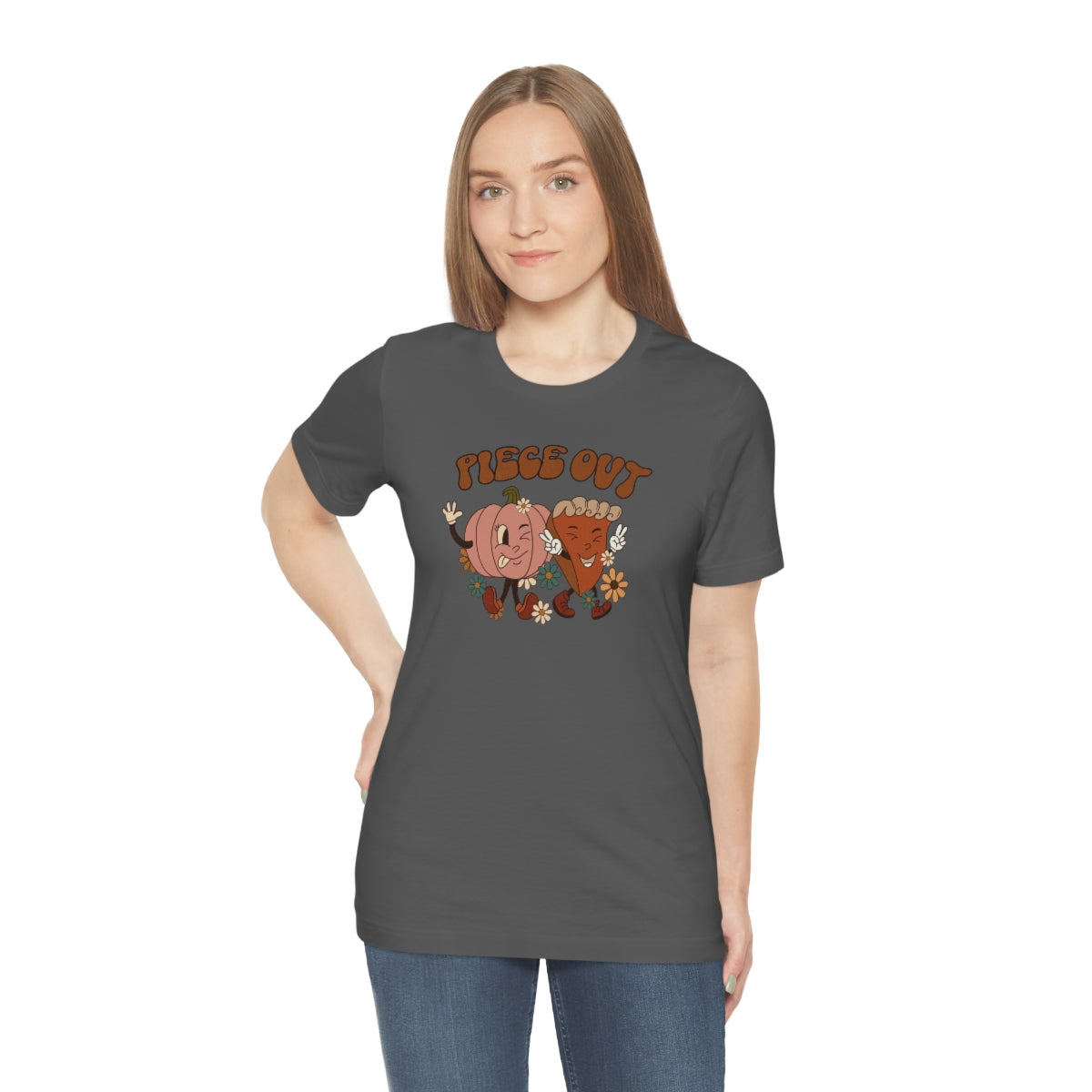 Piece Out Pie Inspired Thanksgiving Teeshirt on Unisex Jersey Short Sleeve Tee