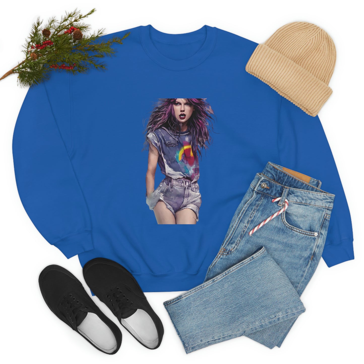 Punk Taylor Swift Rocking T Swift Taylor Swift Merch Fan Swifty Gift Crewneck Sweatshirt