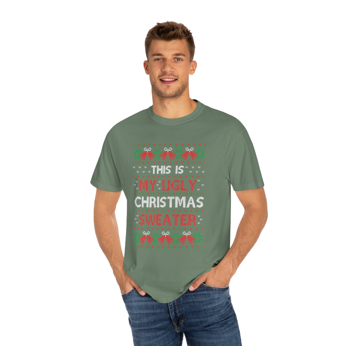 Ugly Christmas Sweater Retro Style Christmas Tshirt