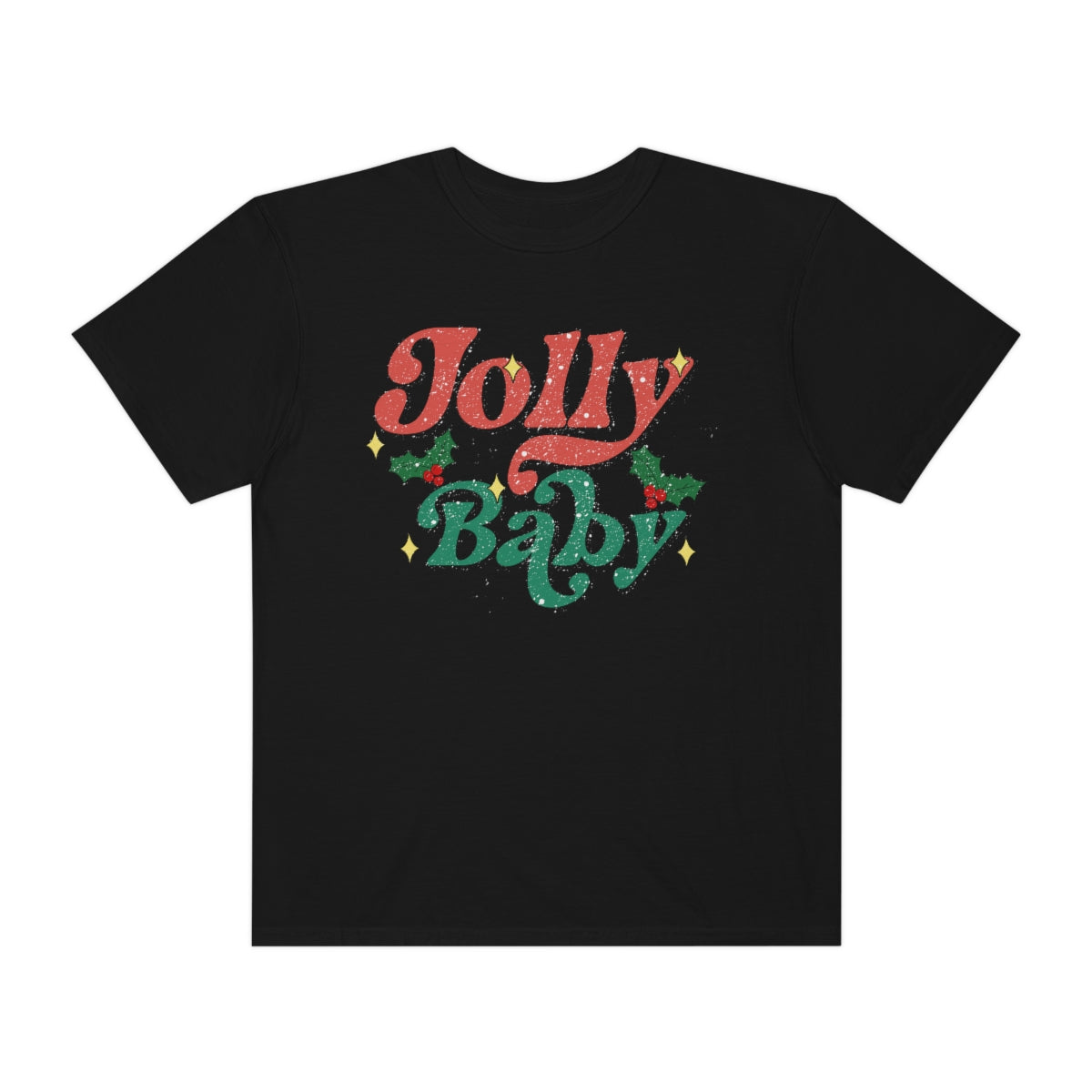 Jolly Baby Groovy Lettering Retro Christmas TeeShirt