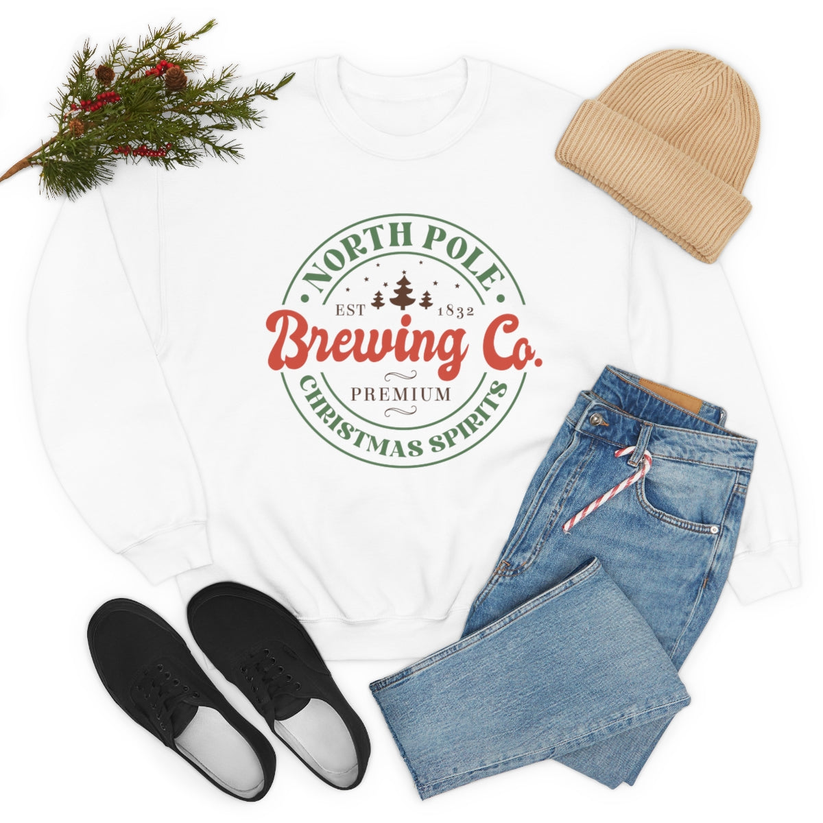 North Pole Brewing Company Christmas Spirits Retro Sweatshirt