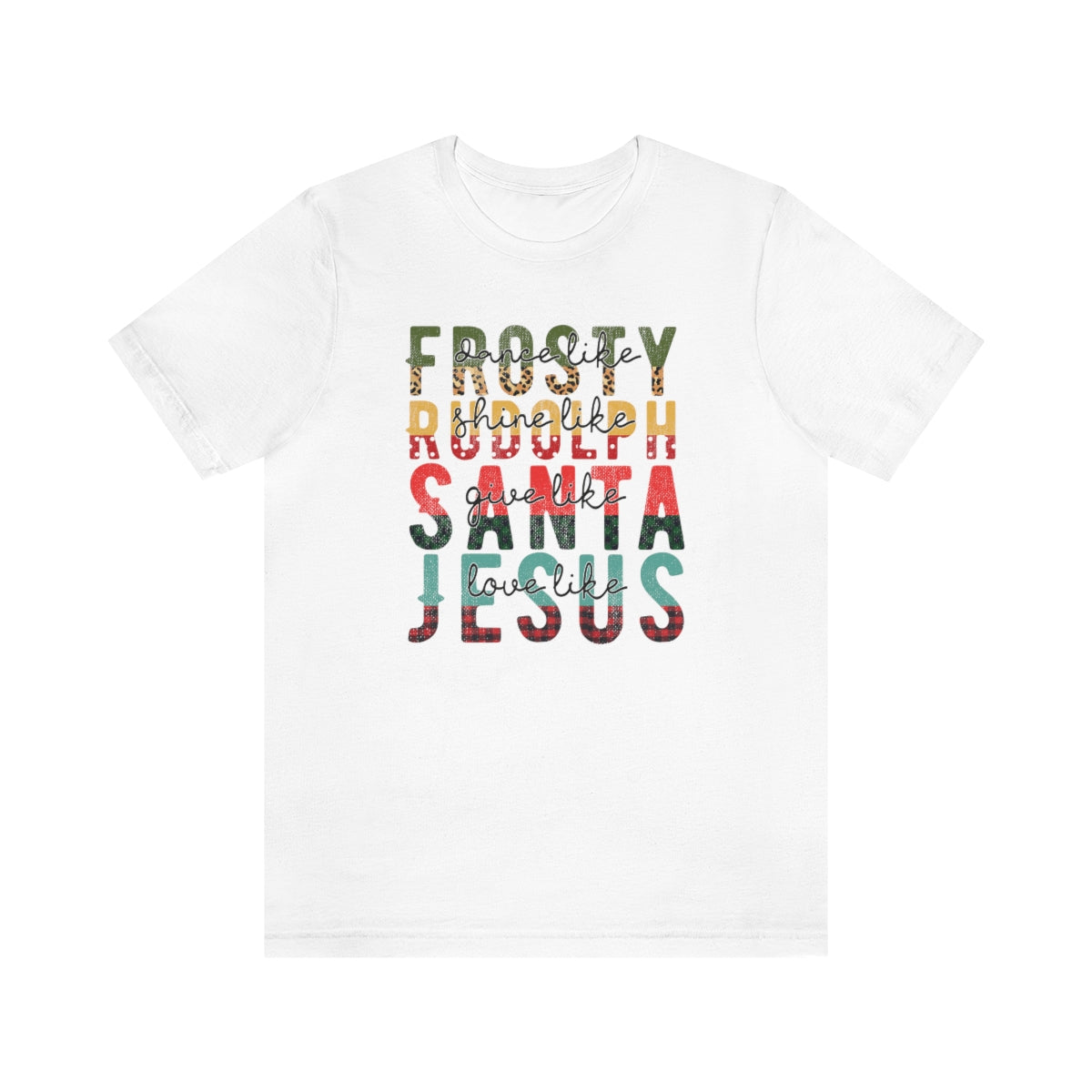 Frosty Rudolph Santa Jesus Christmas Tshirt