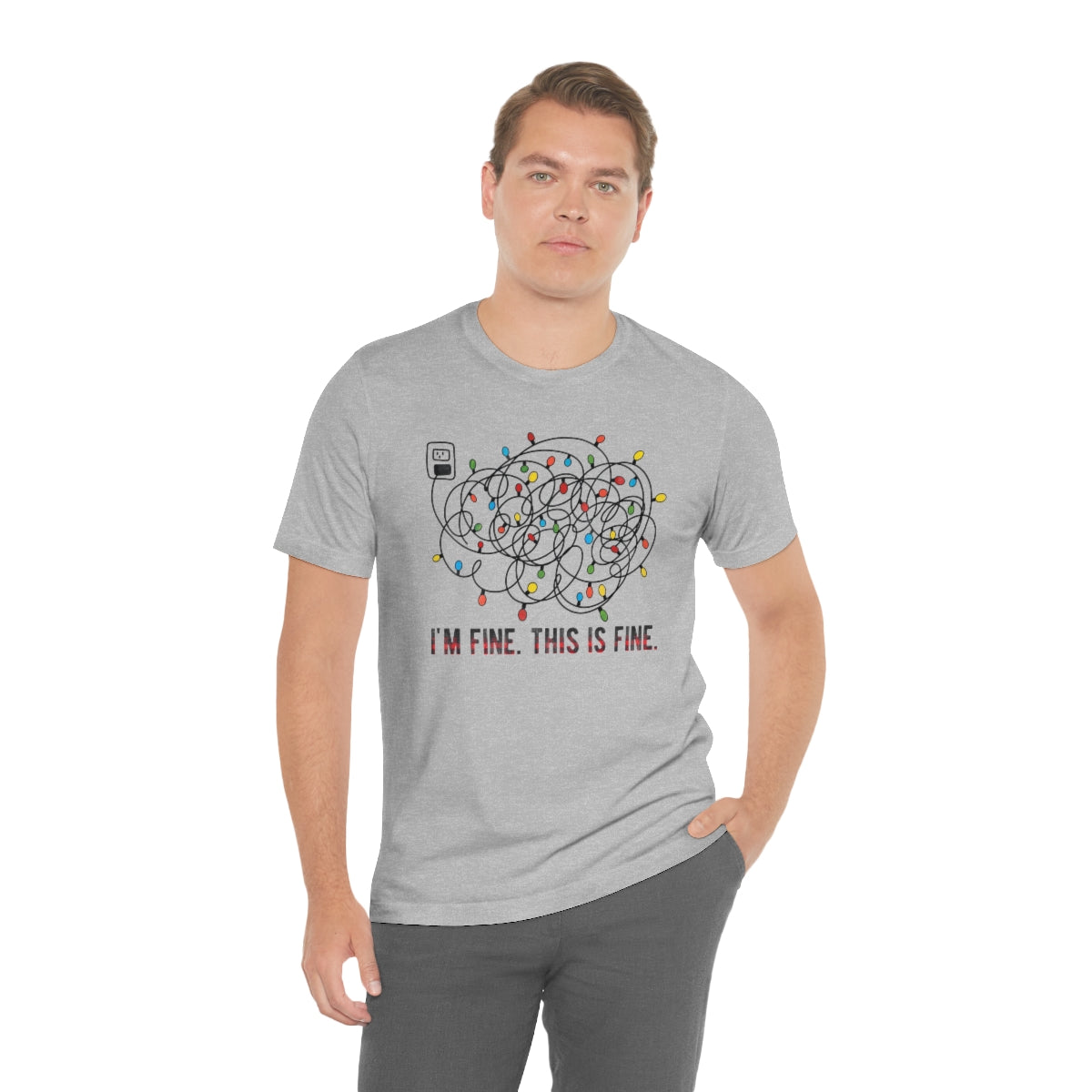 I'm Fine, This is Fine Christmas Lights ChristmasTshirt