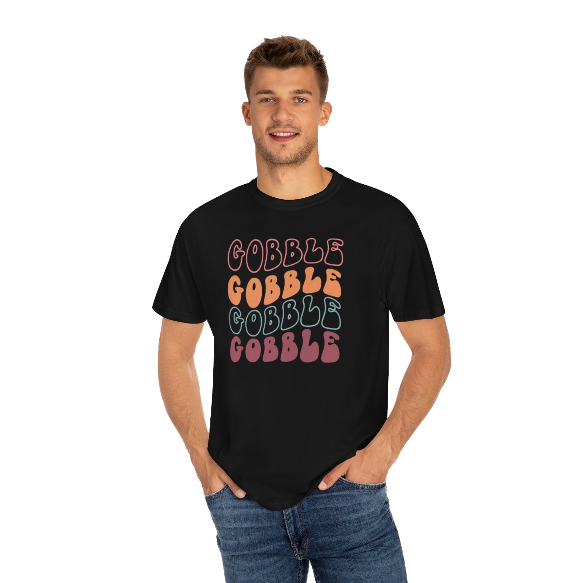 Gobble Gobble Gobble Retro Style Thanksgiving TShirt