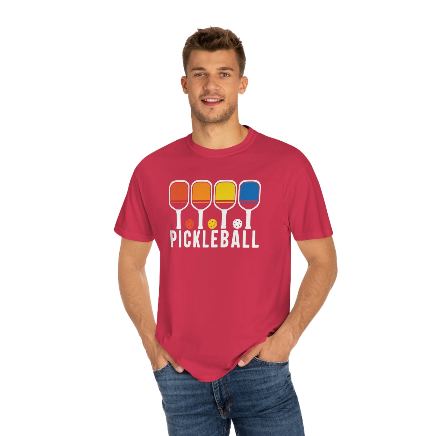 Colorful Retro Pickleball Tshirt