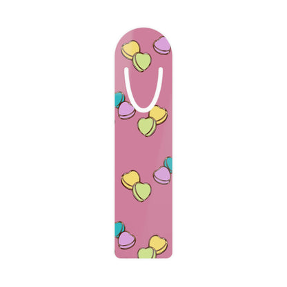 Retro Cute Conversation Heart Valentines Day Rainbow Bookmark