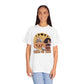 Trick or Treat Retro Vintage Style Halloween Teeshirt Design on Unisex Garment-Dyed T-shirt