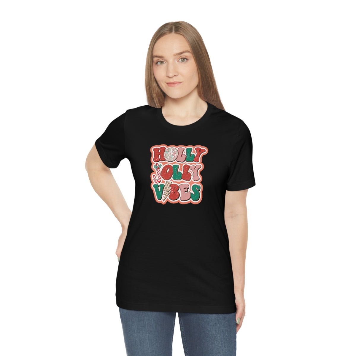 Retro Holly Jolly Vibes Christmas TShirt