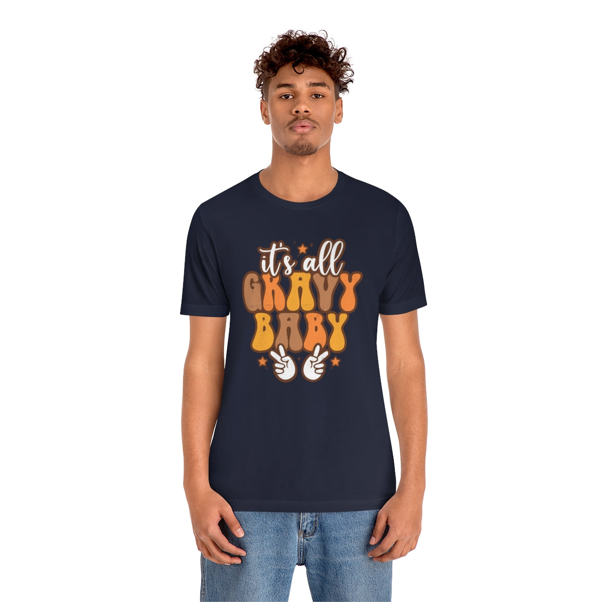 It's All Gravy Baby Thanksgiving Teeshirt on Unisex Jersey Short Sleeve Tee