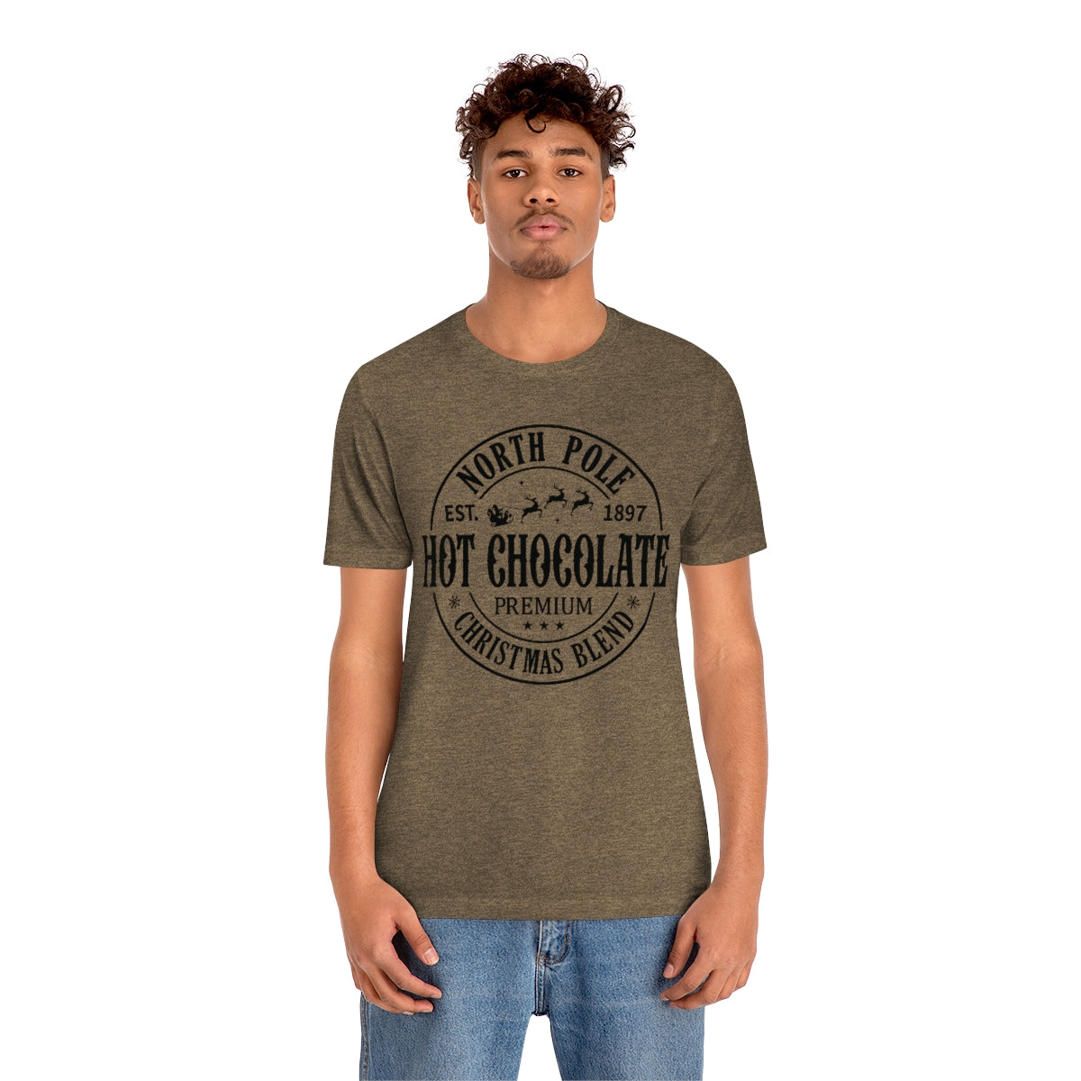 North Pole Premium Hot Chocolate Christmas Holiday Tshirt