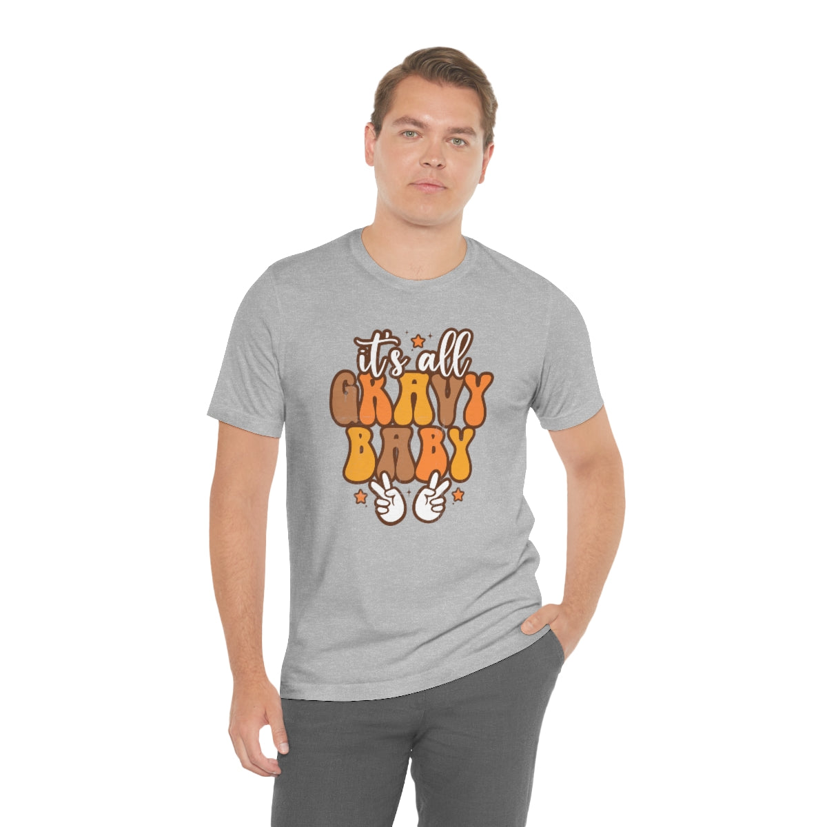 It's All Gravy Baby Thanksgiving Teeshirt on Unisex Jersey Short Sleeve Tee