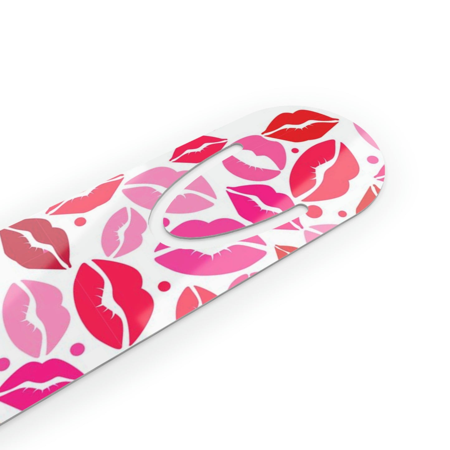 Repeating Lips Kisses Valentines Day Bookmark