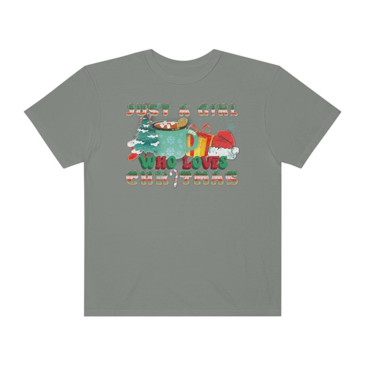 Just a Girl That Loves Christmas Retro Christmas Tshirt