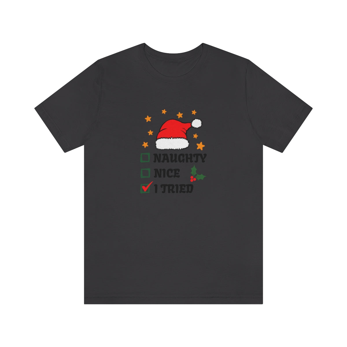 Naughty Nice I Tried Christmas Tshirt