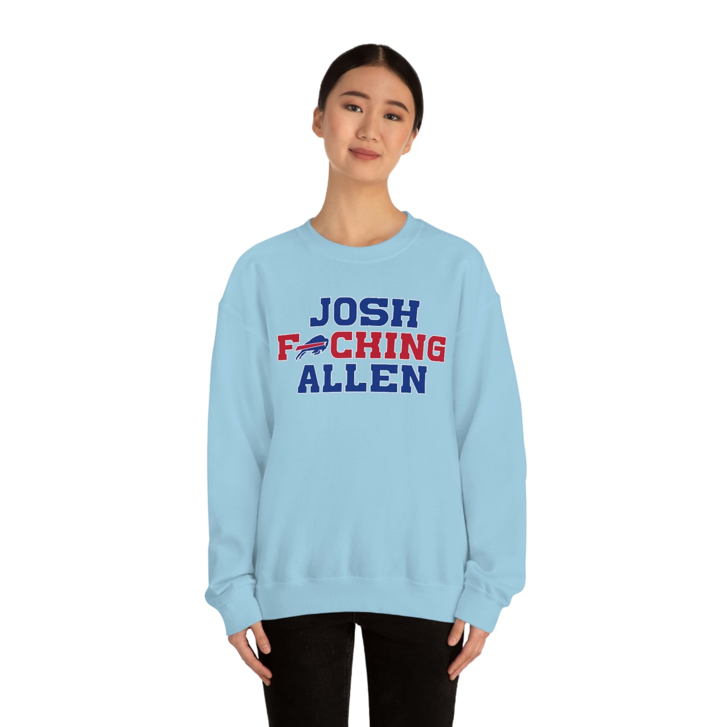 Josh Freaking Allen Bills Mafia #17 Buffalo Bills Football Crewneck Sweatshirt