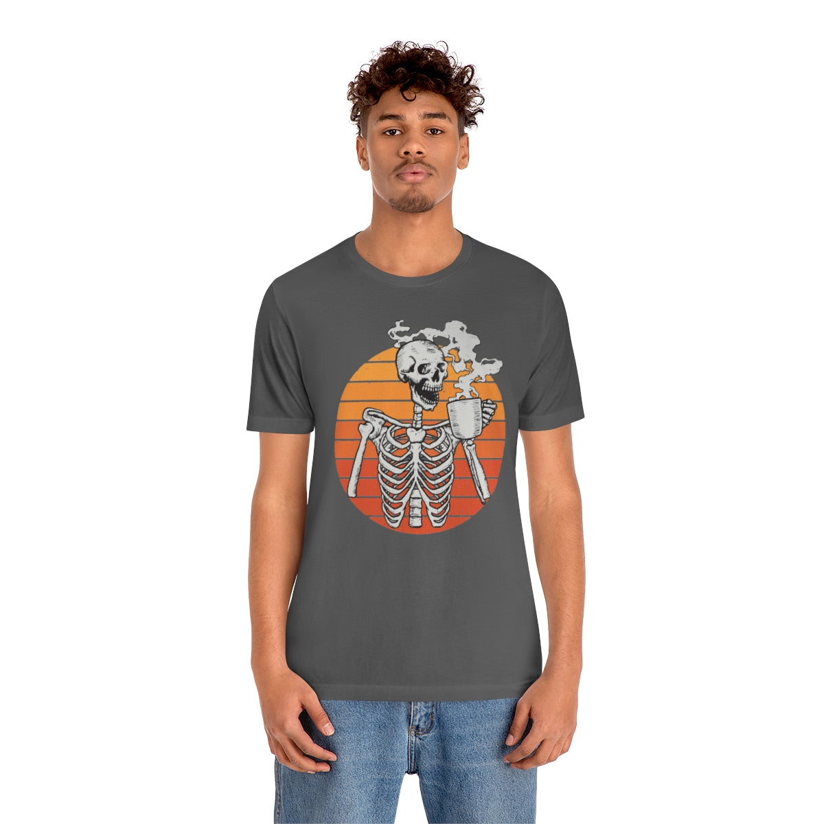 Dead Inside but Caffeinated Skeleton Halloween TShirt