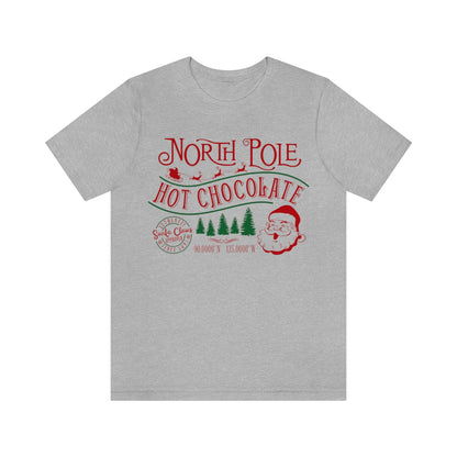 North Pole Premium Hot Chocolate Santa Approved Christmas Holiday Tshirt