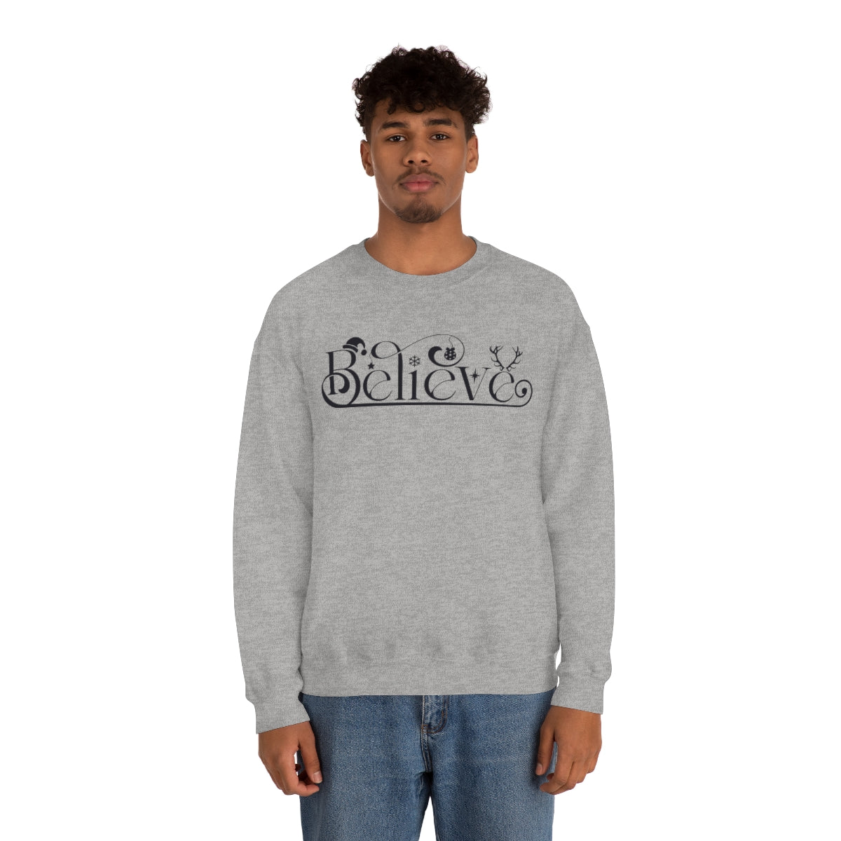 Believe Christmas Magic Holiday Xmas Sweatshirt