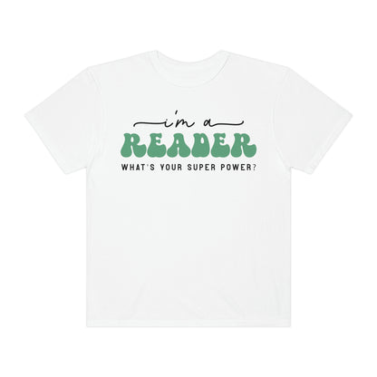 "I'm a Reader What's Your Superpower?" Retro Vintage Style Reading Books Tshirt