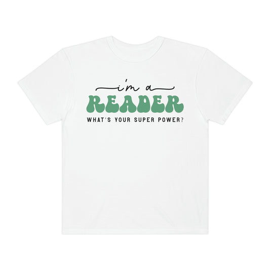 "I'm a Reader What's Your Superpower?" Retro Vintage Style Reading Books Tshirt