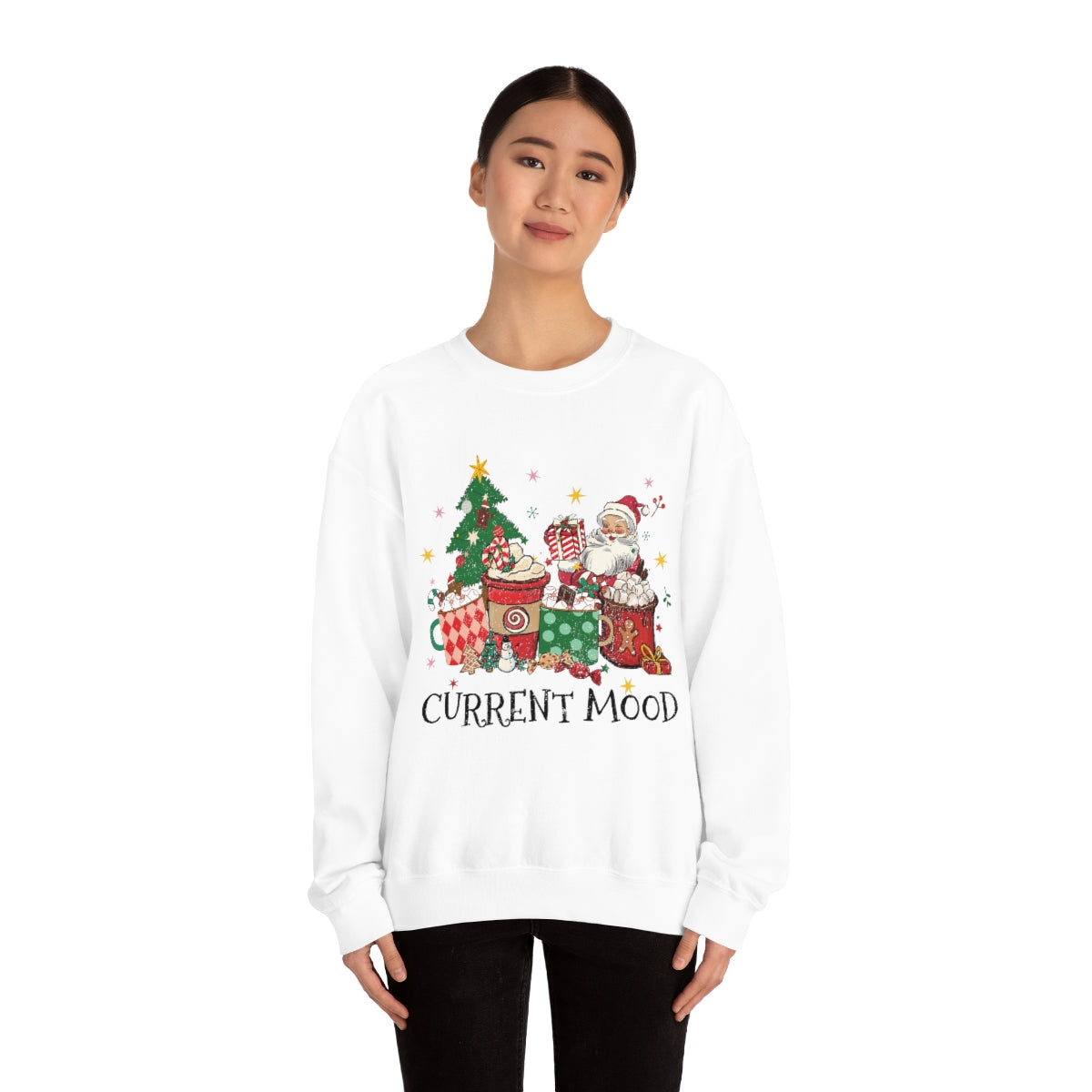 Current Mood Vintage Santa with Presents Christmas Sweatshirt