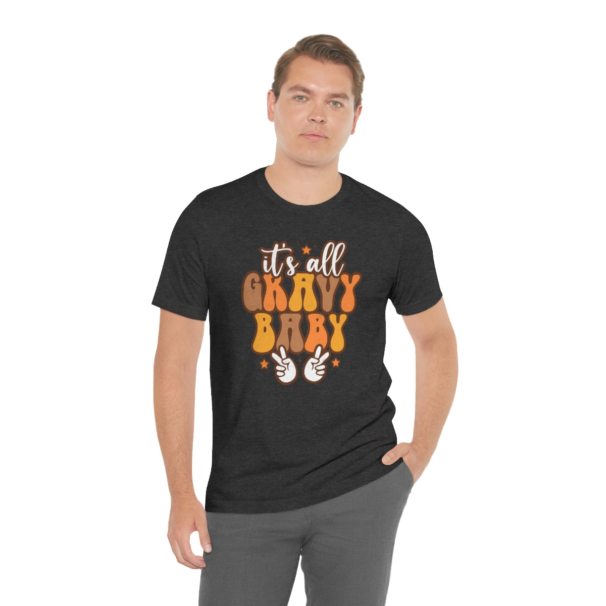 It's All Gravy Baby Thanksgiving Teeshirt on Unisex Jersey Short Sleeve Tee