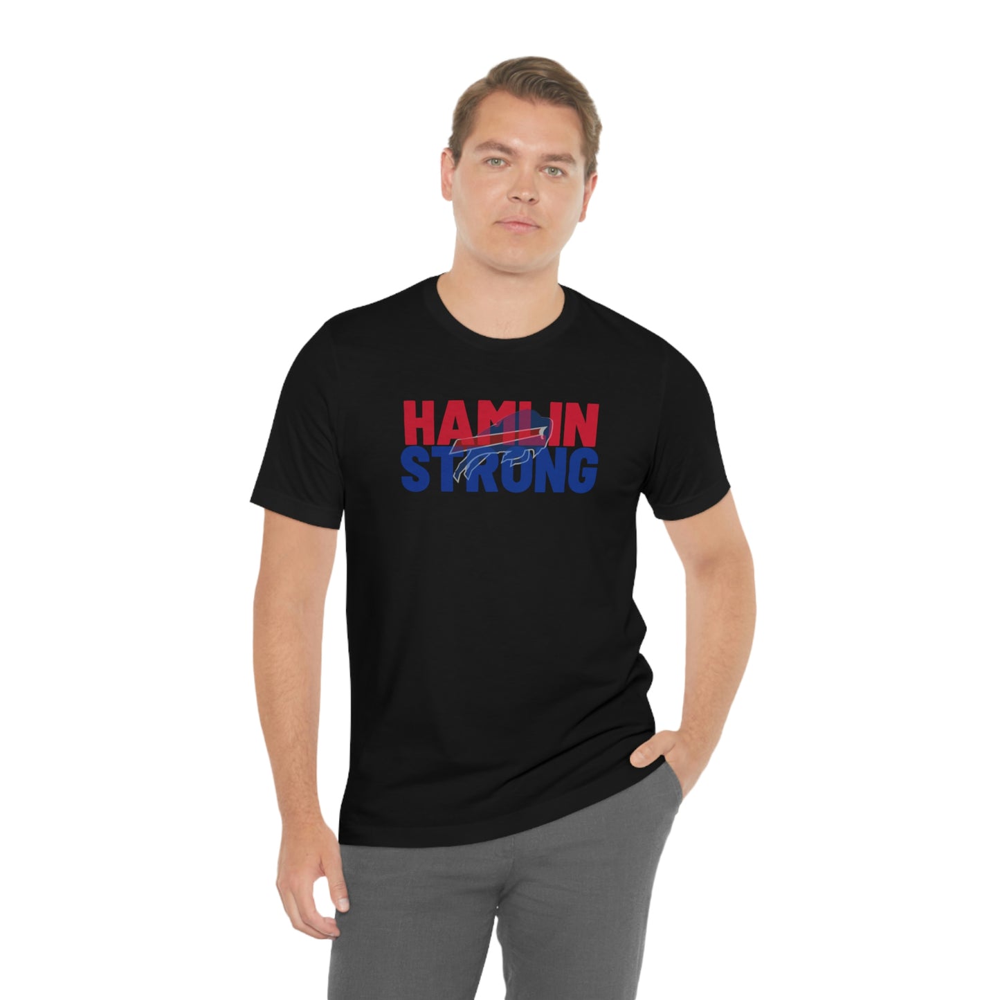 Hamlin Strong Damar Hamlin Buffalo Bills Logo #3 Unisex Jersey Short Sleeve Tee