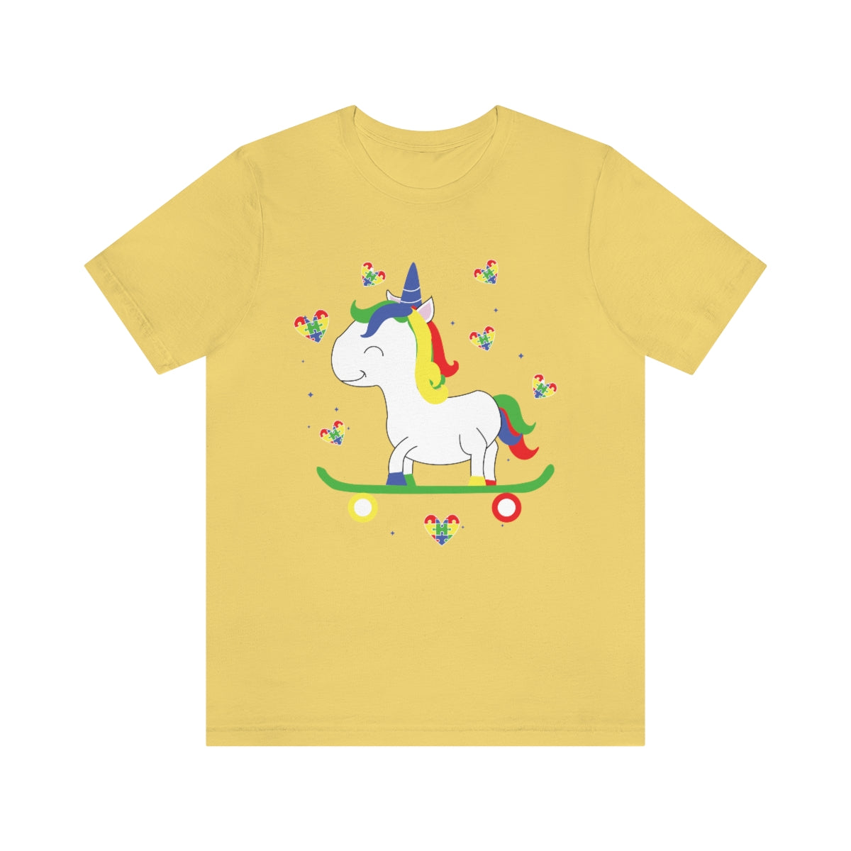 Cute Skateboarding Unicorn Autism Awareness Tshirt