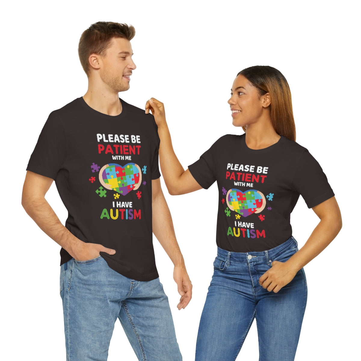 Please be patient with me I have Autism Puzzle Pieces Tshirt