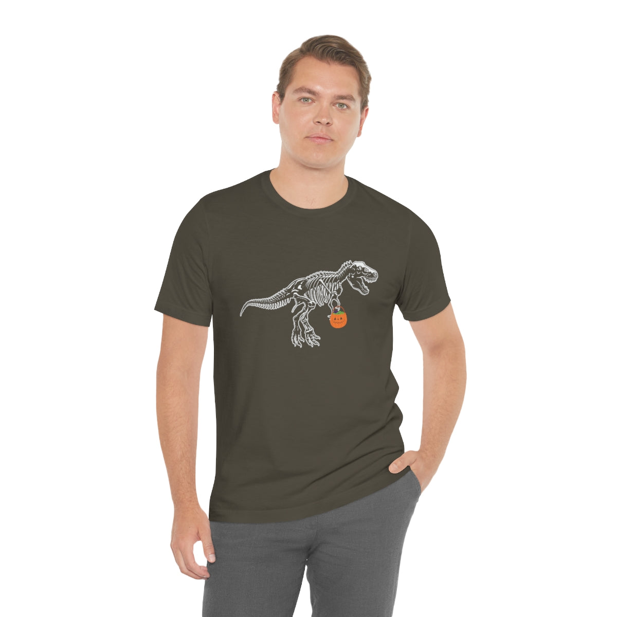 T-Rex and Pumpkin Halloween Trick or Treat T-Shirt