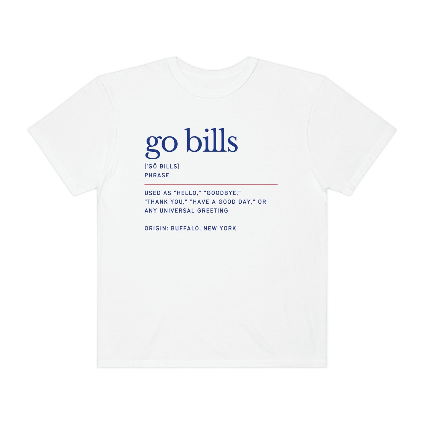 Go Bills Phonetic Spelling Definition Buffalo Bills Football Tshirt