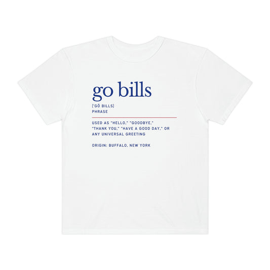 Go Bills Phonetic Spelling Definition Buffalo Bills Football Tshirt