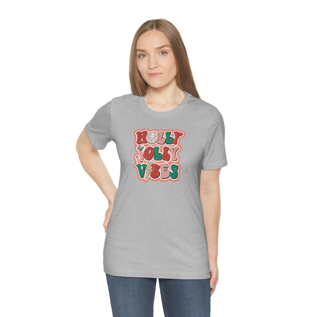 Retro Holly Jolly Vibes Christmas TShirt