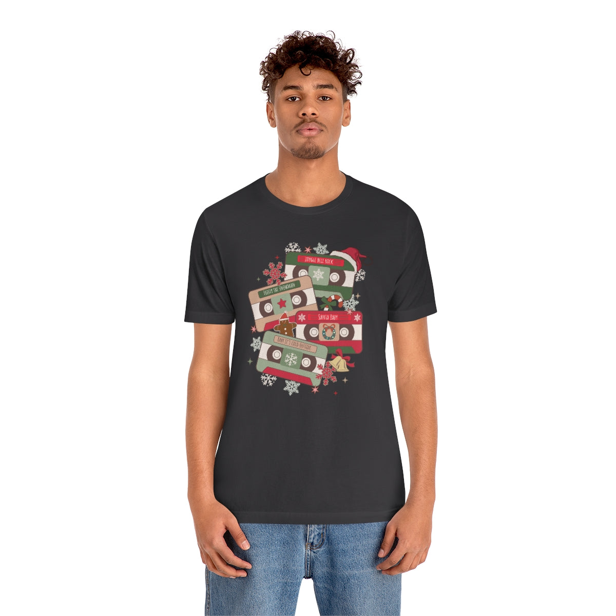 Retro Christmas Music Cassette Tape Christmas Tshirt