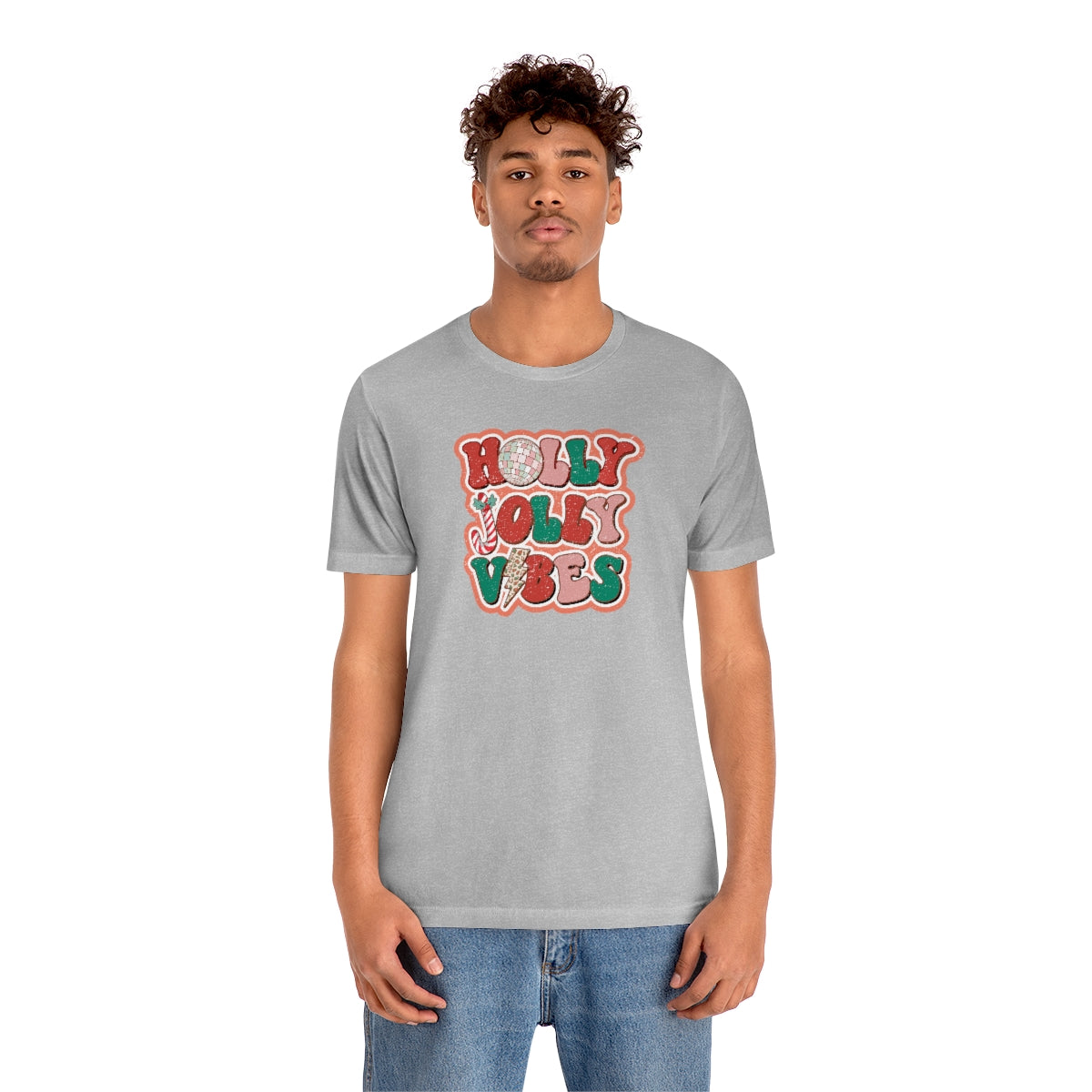 Retro Holly Jolly Vibes Christmas TShirt