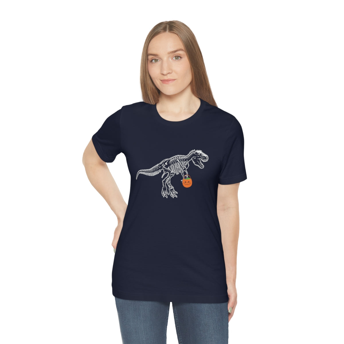 T-Rex and Pumpkin Halloween Trick or Treat T-Shirt