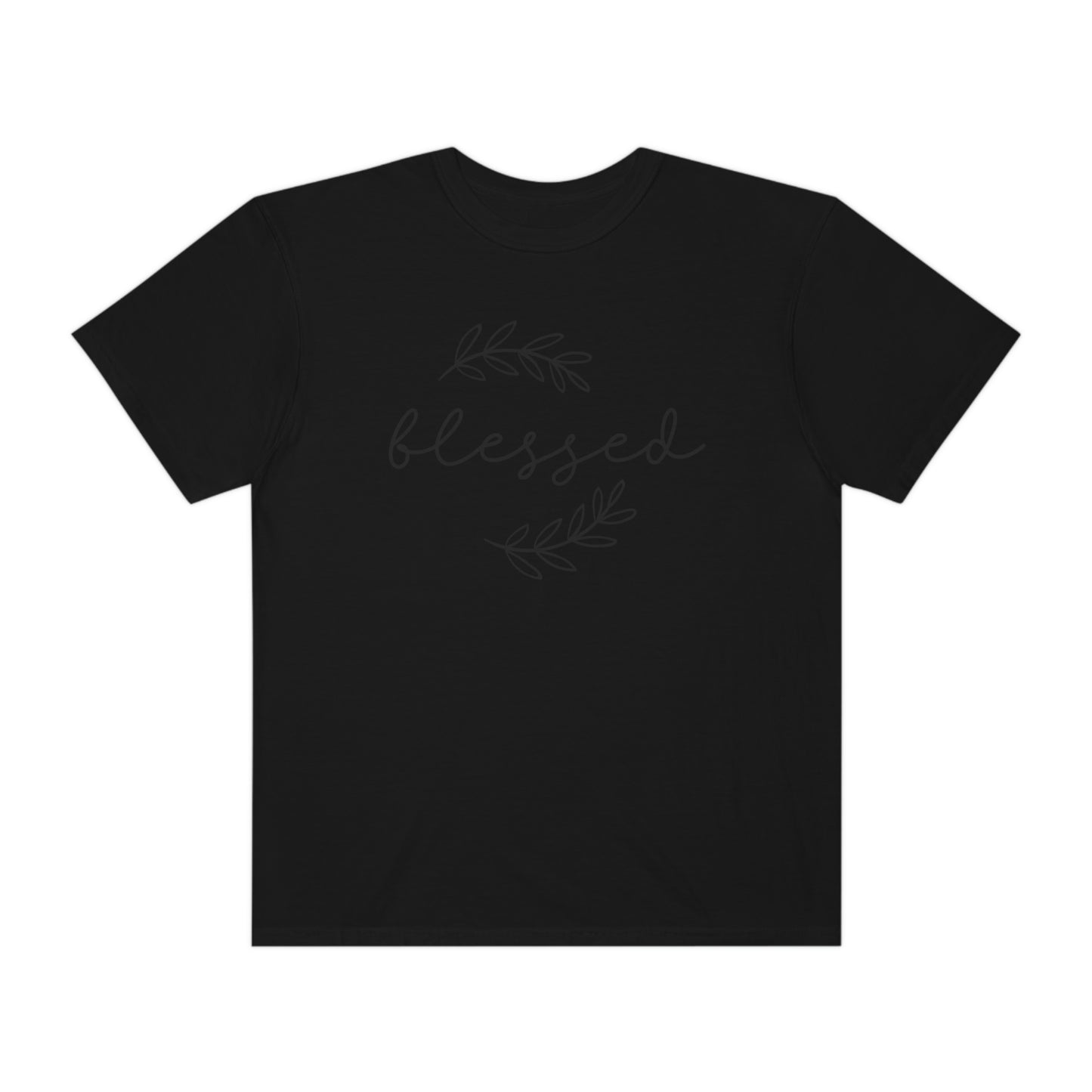 Blessed Olive Leaf Minimalist Font Tshirt