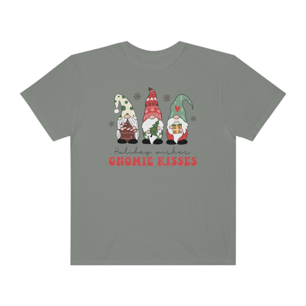 Holiday Wishes & Gnomie Kisses Christmas Tshirt