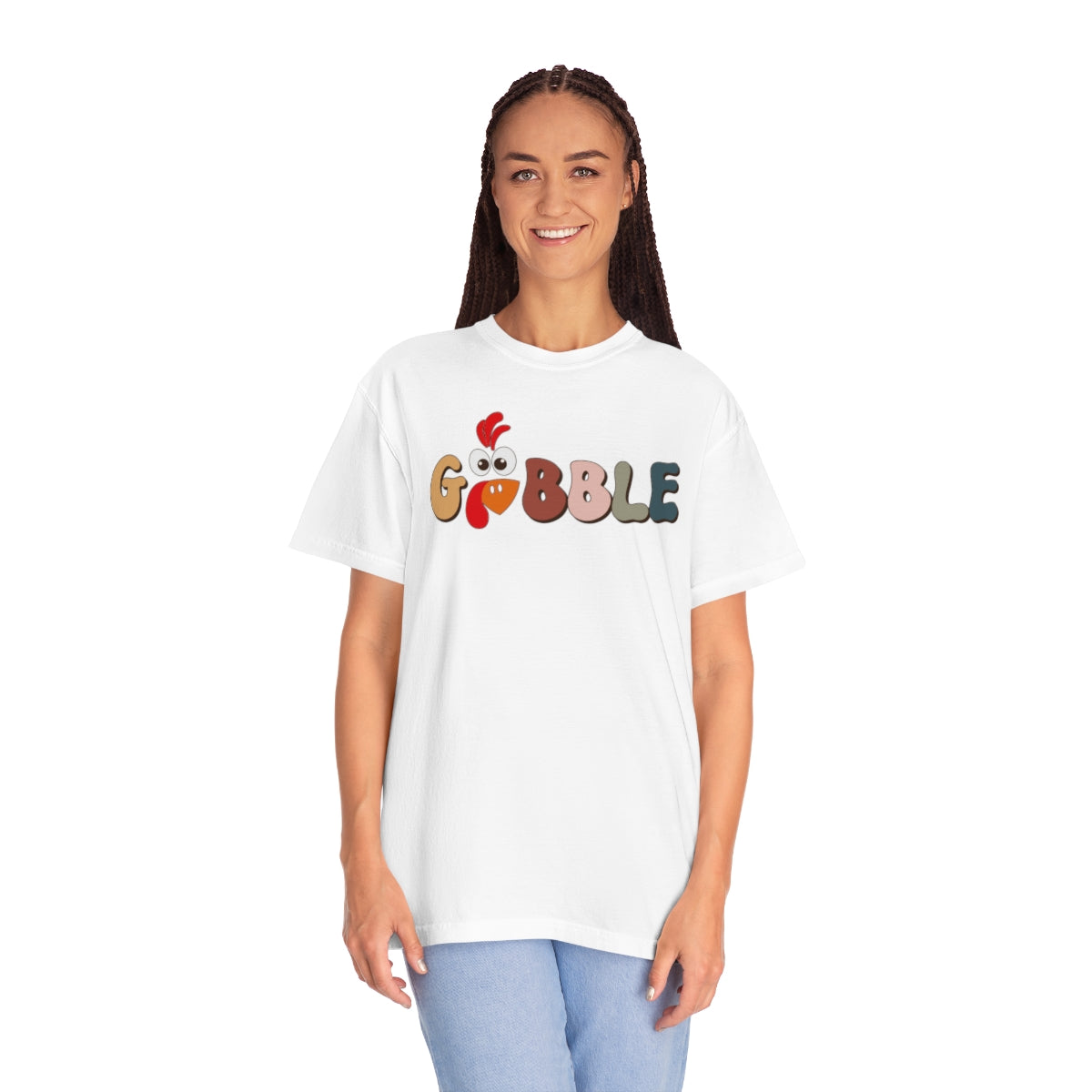 Gobble Turkey Face Retro Thanksgiving TShirt